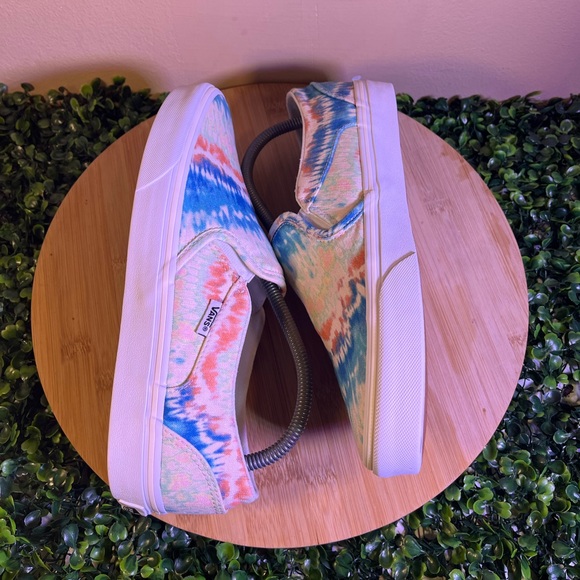 🔥 VANS ASHER PSYCHEDELIC SLIP-ON TIE DYE CANVAS SKATEBOARDING SHOES WOMENS SZ 10 - Picture 5 of 9